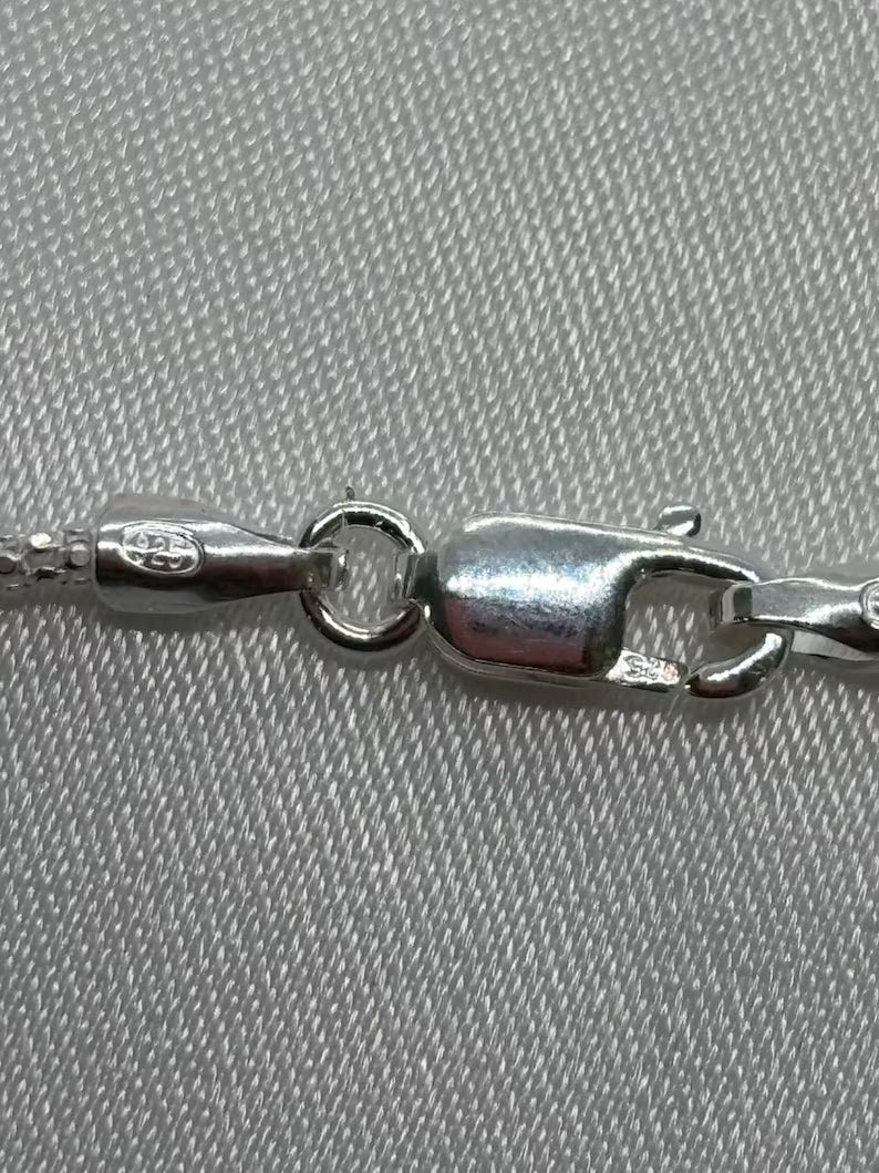 Sterling Silver Gemstone Cage Pendant • Lovely Heart Design • Fits 8 or 9 Gems 6mm • White Gold Plated