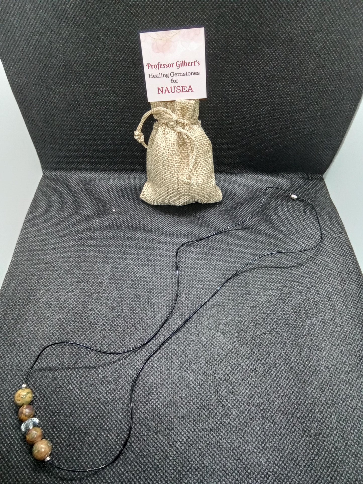Professor Gilbert's Healing Gemstones for NAUSEA! Therapeutic Gems Necklace that Really WORKS! Practical & Easy to Use and Wear!