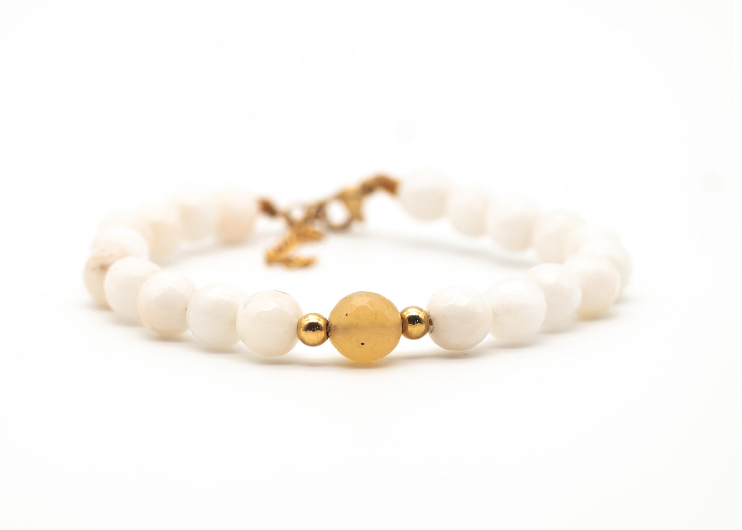 Sweat Swatter! Feel Dry and Comfy, Therapeutic 8mm Gemstone Bracelet Anklet, Adjustable Closure