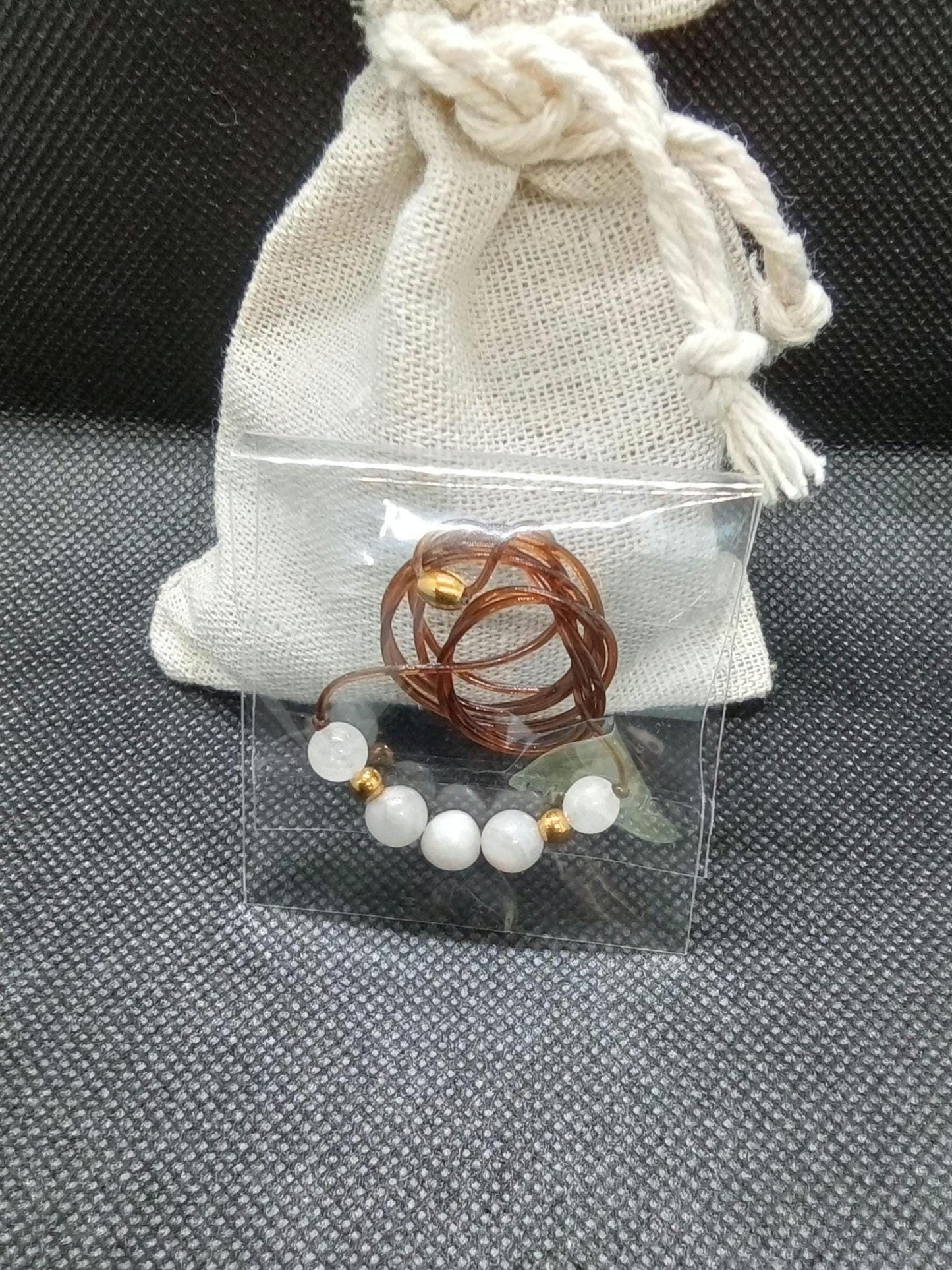 Food Craving Support Gemstone Necklace • Peace Agate Chalcedony