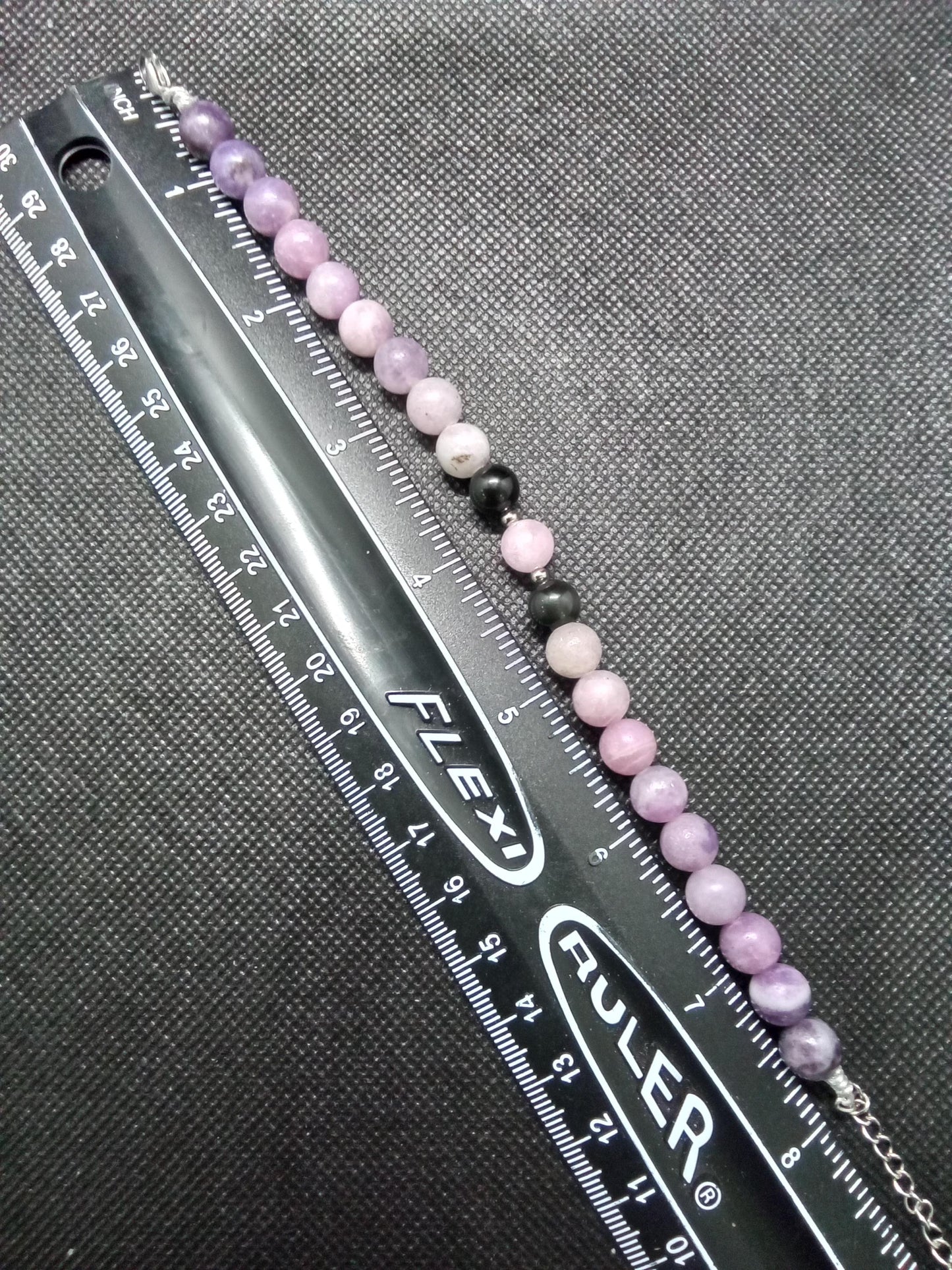 Stroke is No Joke Bracelet/ Anklet • Violet Jade + Rainbow Obsidian + Lavender Kunzite • Adjustable Lobster Clasp • Support Gemstone Jewelry