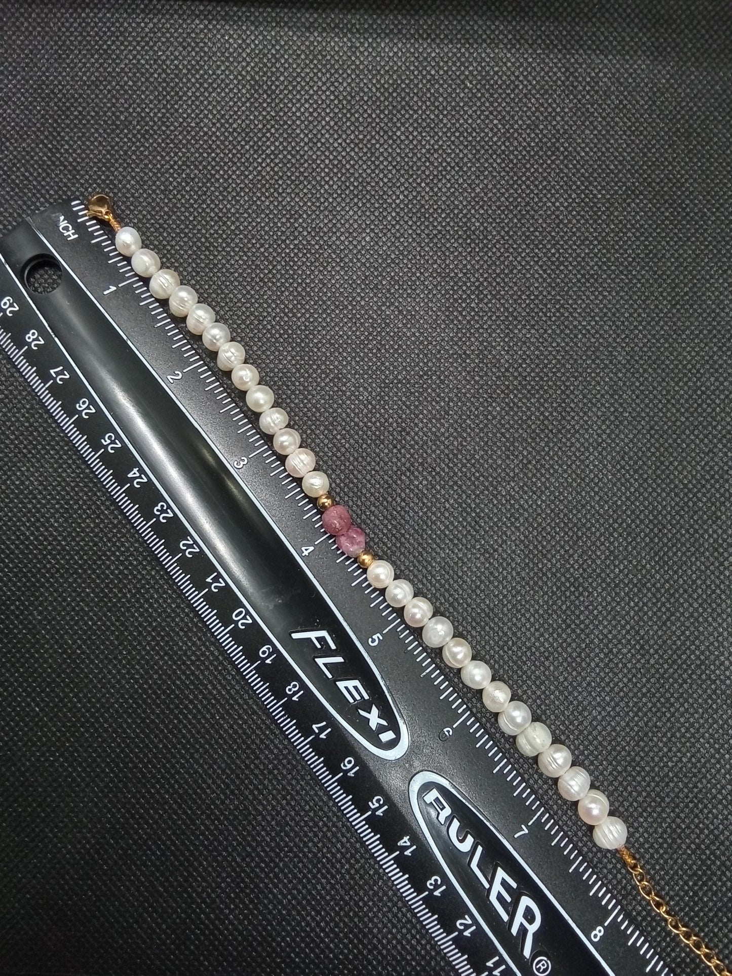 Be Fruitful & Multiply Bracelet/ Anklet • Sea Pearls + Rubellite • For Females to Conceive Healthily • Adjustable Closure • Therapeutic Gems