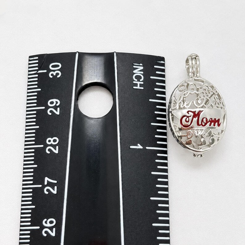 Sterling Silver Best Mom Ever Gem Cage Pendant Necklace • 925 Silver Birthstone Cage • Mother's Day Gift for Mom • Keepsake Jewelry