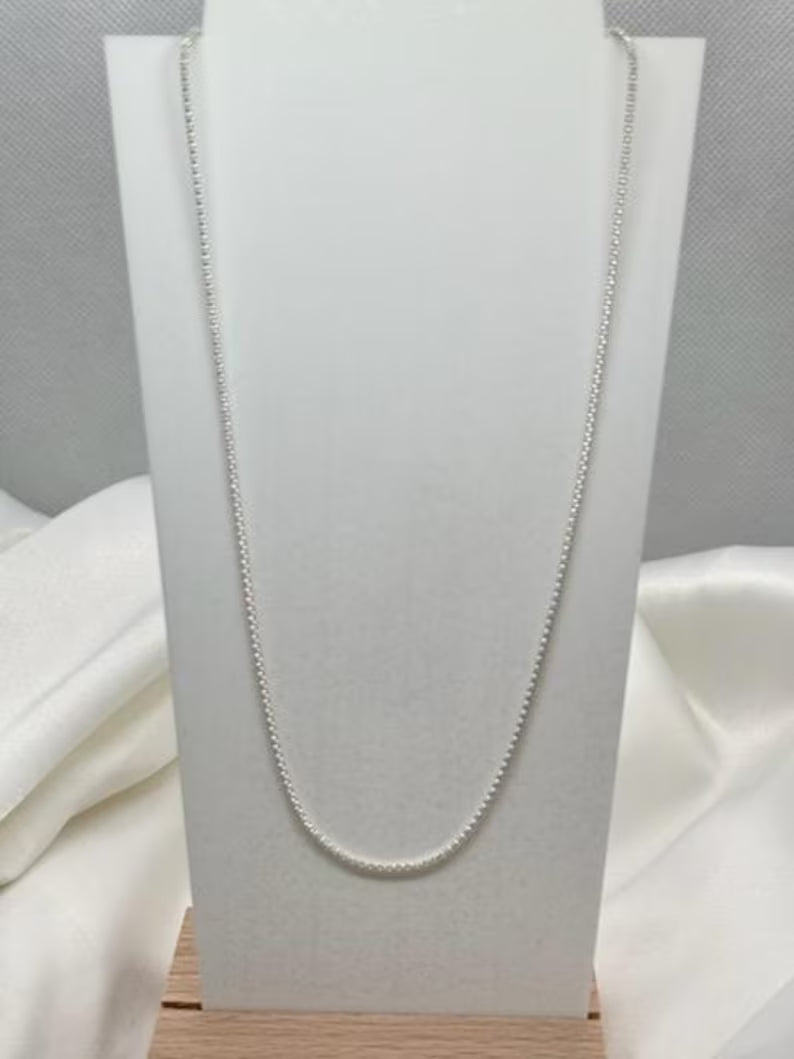 Sterling Silver Gemstone Cage Pendant • Round Classic • Fits 14mm Gem • White Gold Plated