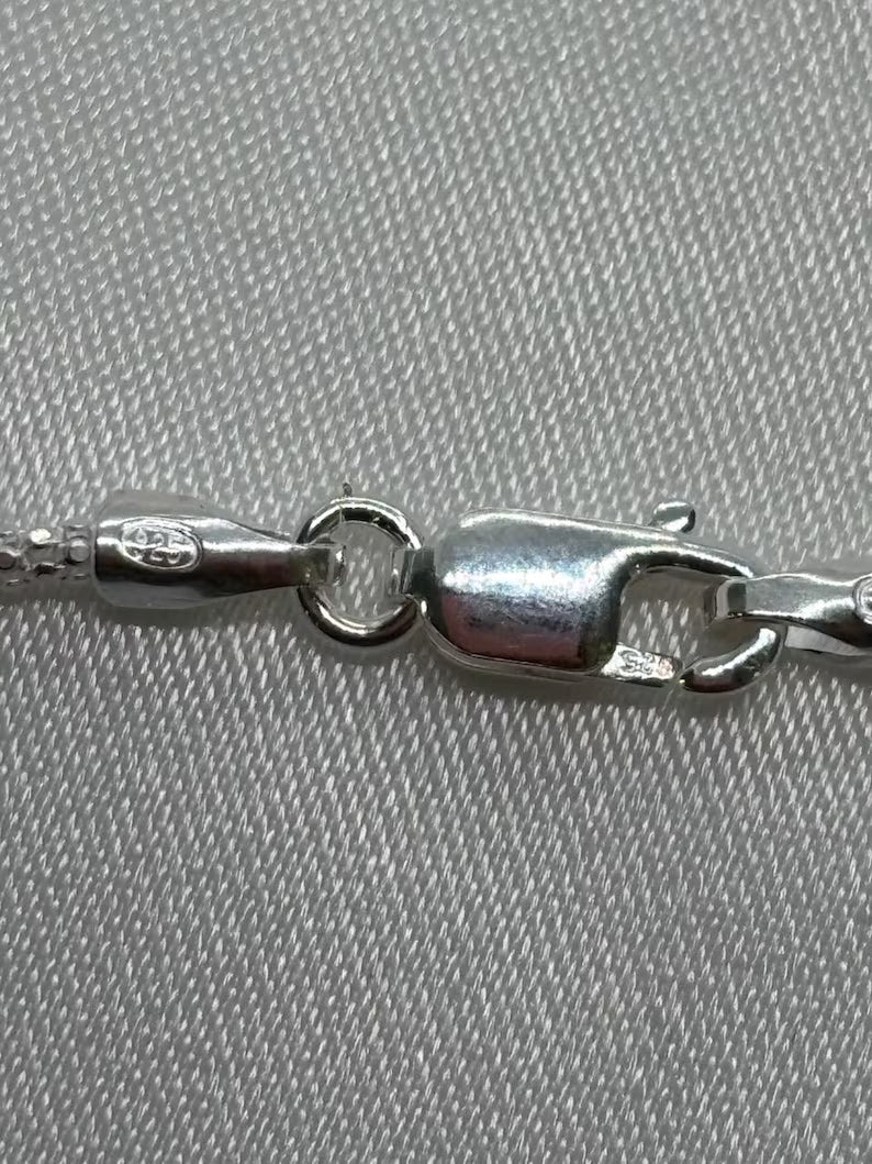 Sterling Silver Gemstone Cage Pendant • Round Classic • Fits 14mm Gem • White Gold Plated