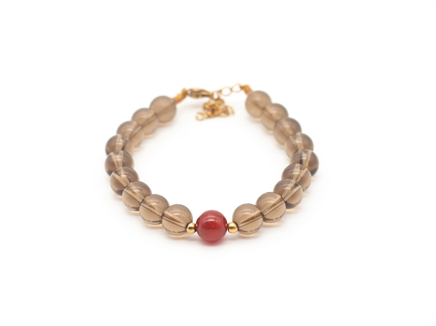 EXHAUSTION BREAKER! Gems to Infuse You with Energy in place of Lethargy, ADJUSTABLE Closure, Therapeutic 8mm Gemstone Bracelet/Anklet