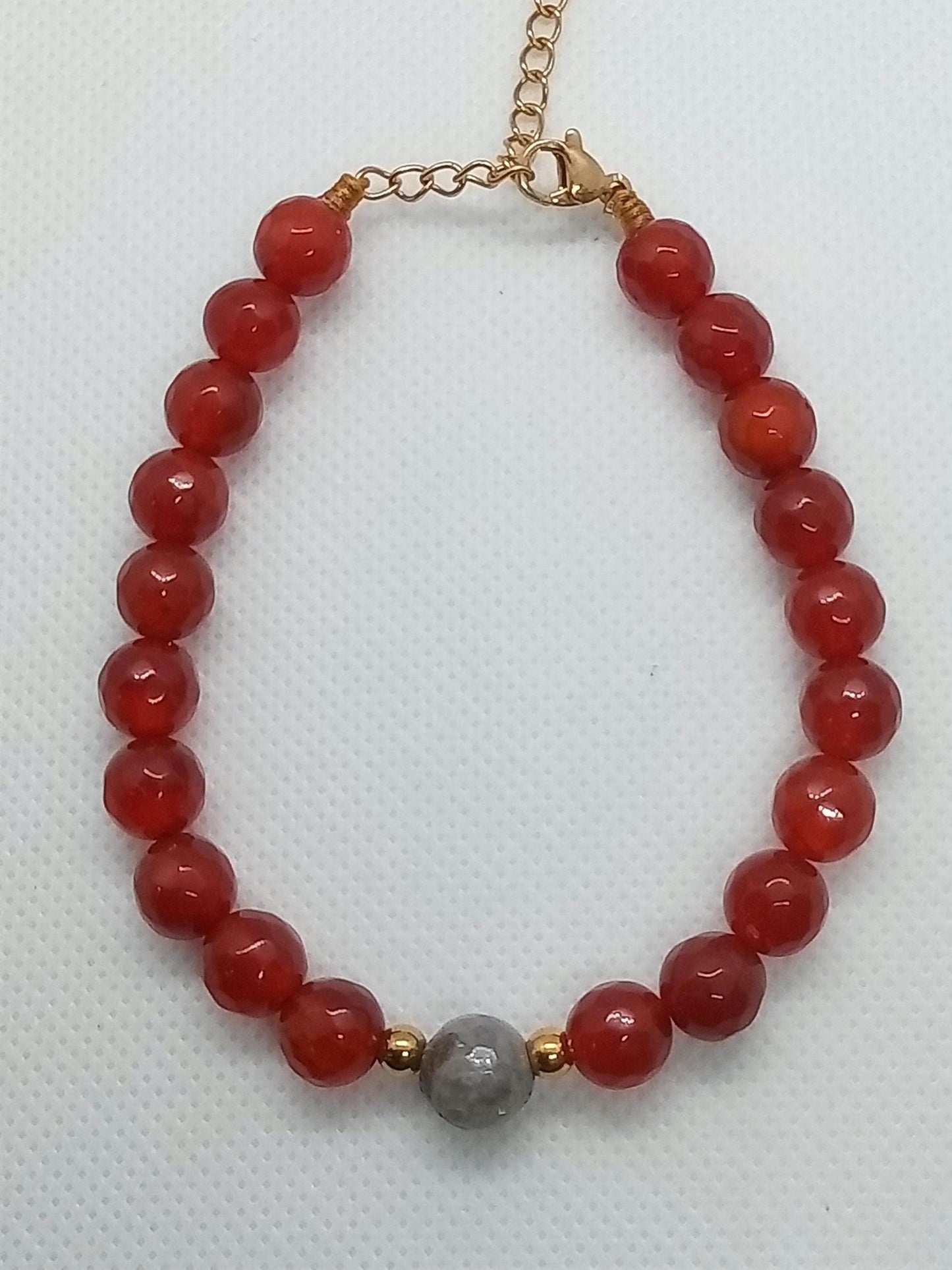 PANCREAS PERK-UP! Gems to Support Pancreatic System and Prevent Diabetes, Adjustable Closure, Therapeutic 8mm Gemstone Bracelet/Anklet