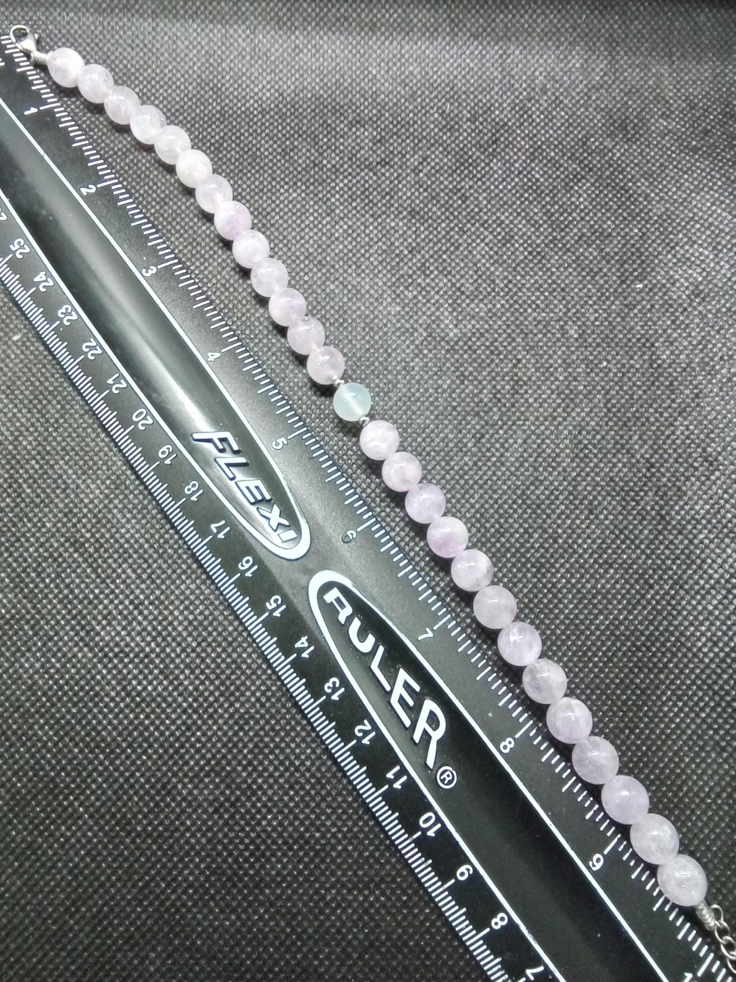 Anxiety Banger Bracelet / Anklet • Lavender Quartz + White Chalcedony • Calming Gemstone Jewelry • Adjustable Lobster Clasp • Formula GB-402