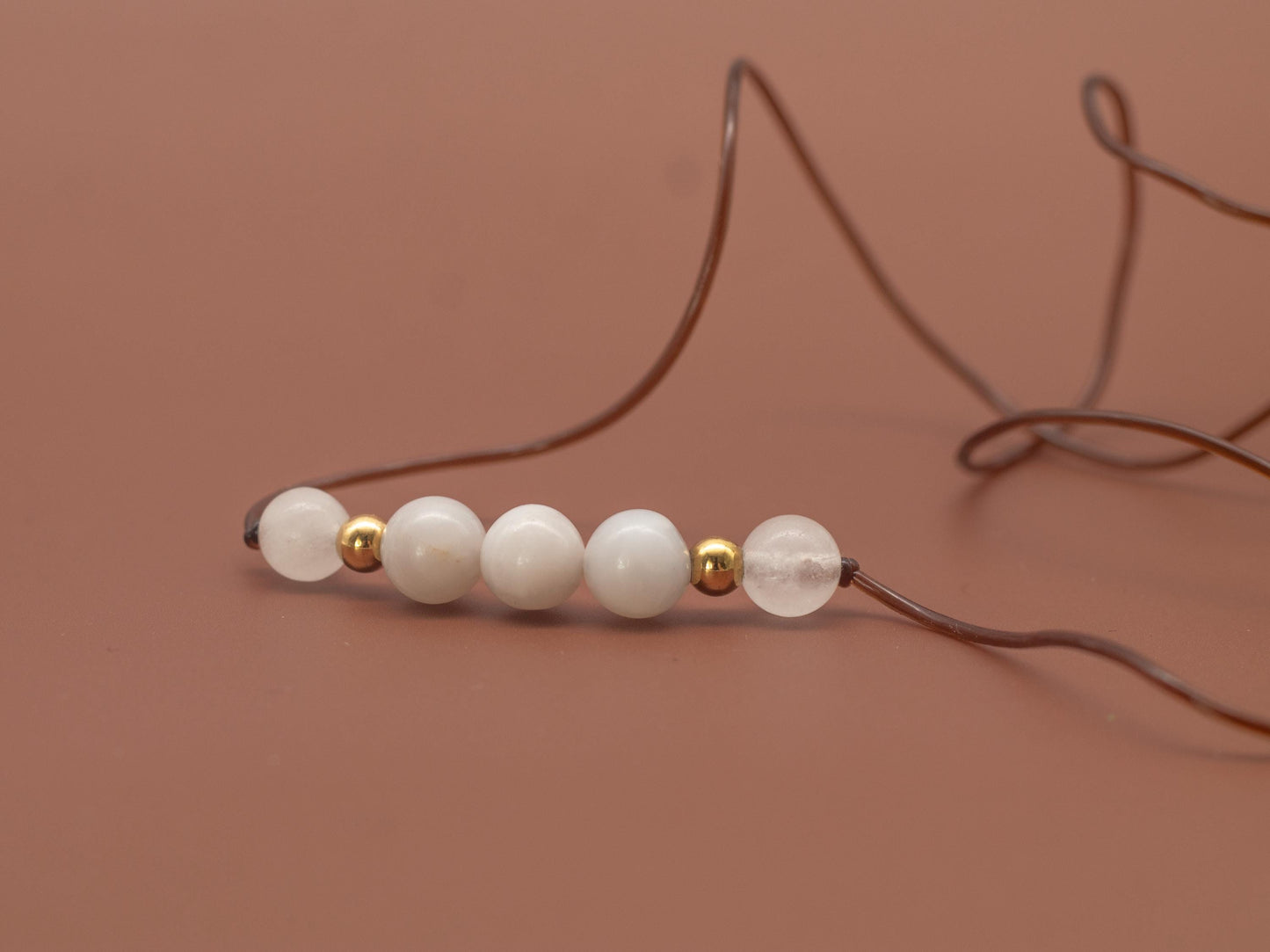 Food Craving Support Gemstone Necklace • Peace Agate Chalcedony