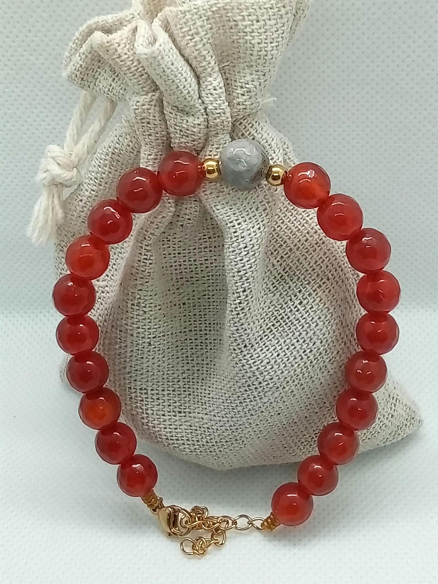 PANCREAS PERK-UP! Gems to Support Pancreatic System and Prevent Diabetes, Adjustable Closure, Therapeutic 8mm Gemstone Bracelet/Anklet