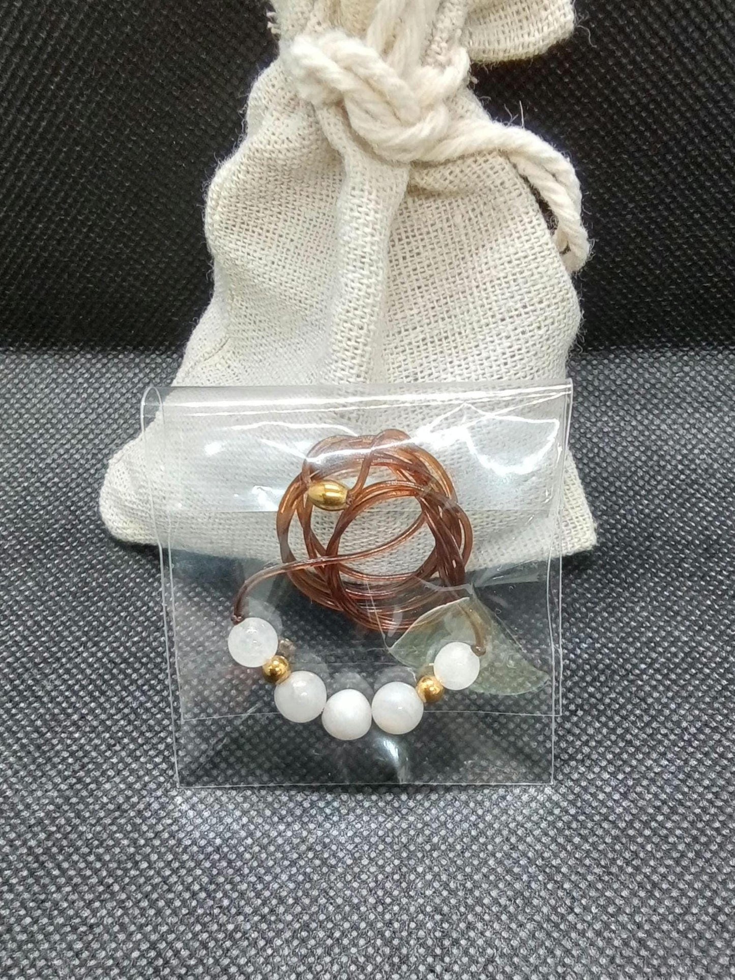 Food Craving Support Gemstone Necklace • Peace Agate Chalcedony