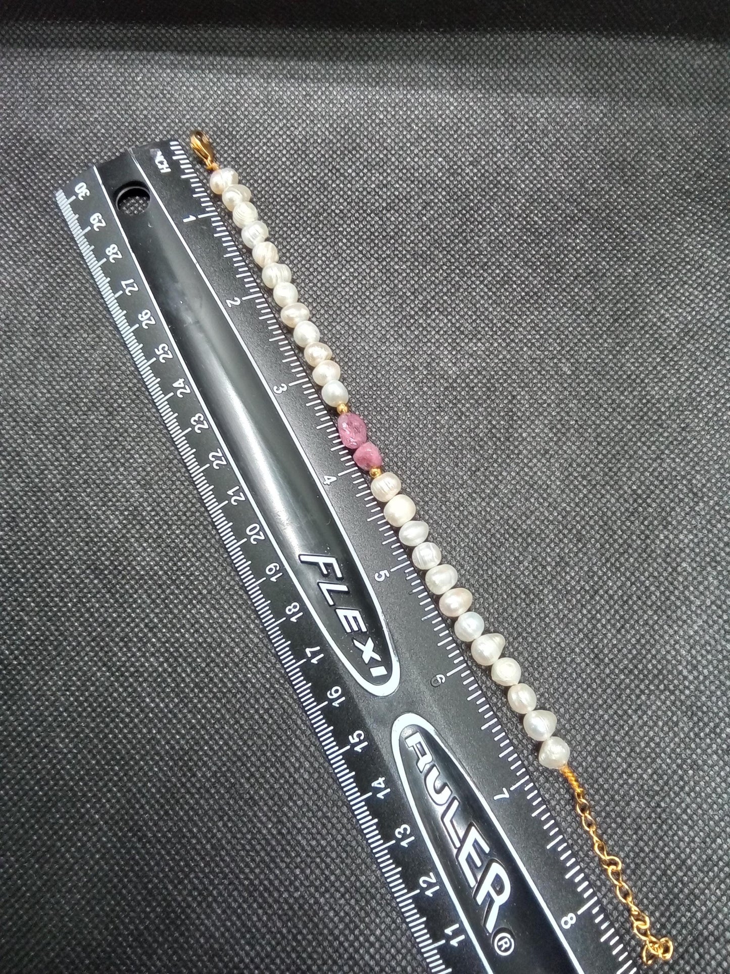 Be Fruitful & Multiply Bracelet/ Anklet • Sea Pearls + Rubellite • For Females to Conceive Healthily • Adjustable Closure • Therapeutic Gems