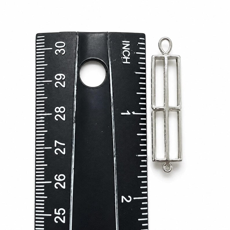 Sterling Silver Gemstone Cage Pendant • Parakeet's Home • Fits up to 8mm Gems • Interchangeable Necklace • White Gold Plated