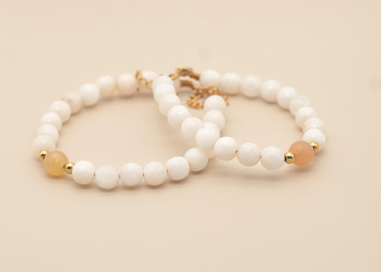 Sweat Swatter! Feel Dry and Comfy, Therapeutic 8mm Gemstone Bracelet Anklet, Adjustable Closure