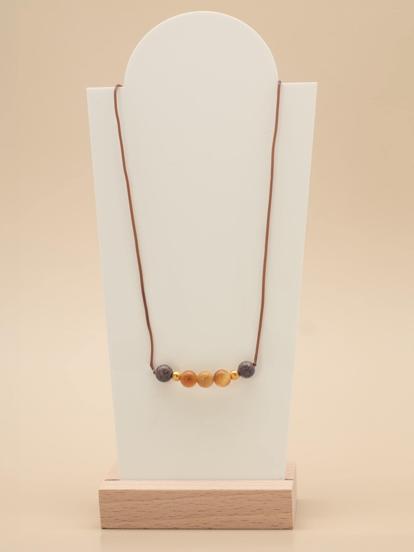 Seasonal Allergies Gemstone Necklace: Yellow Apatite & Jasper