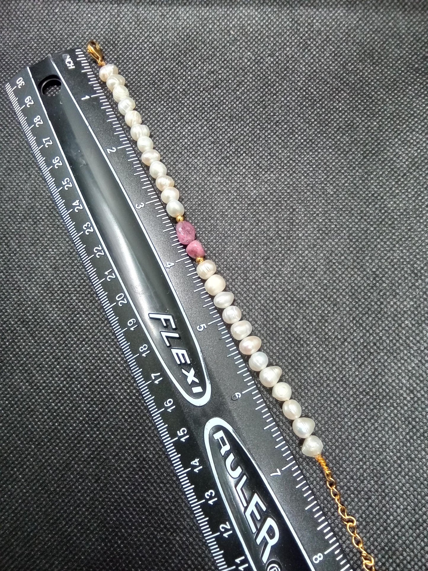 Be Fruitful & Multiply Bracelet/ Anklet • Sea Pearls + Rubellite • For Females to Conceive Healthily • Adjustable Closure • Therapeutic Gems