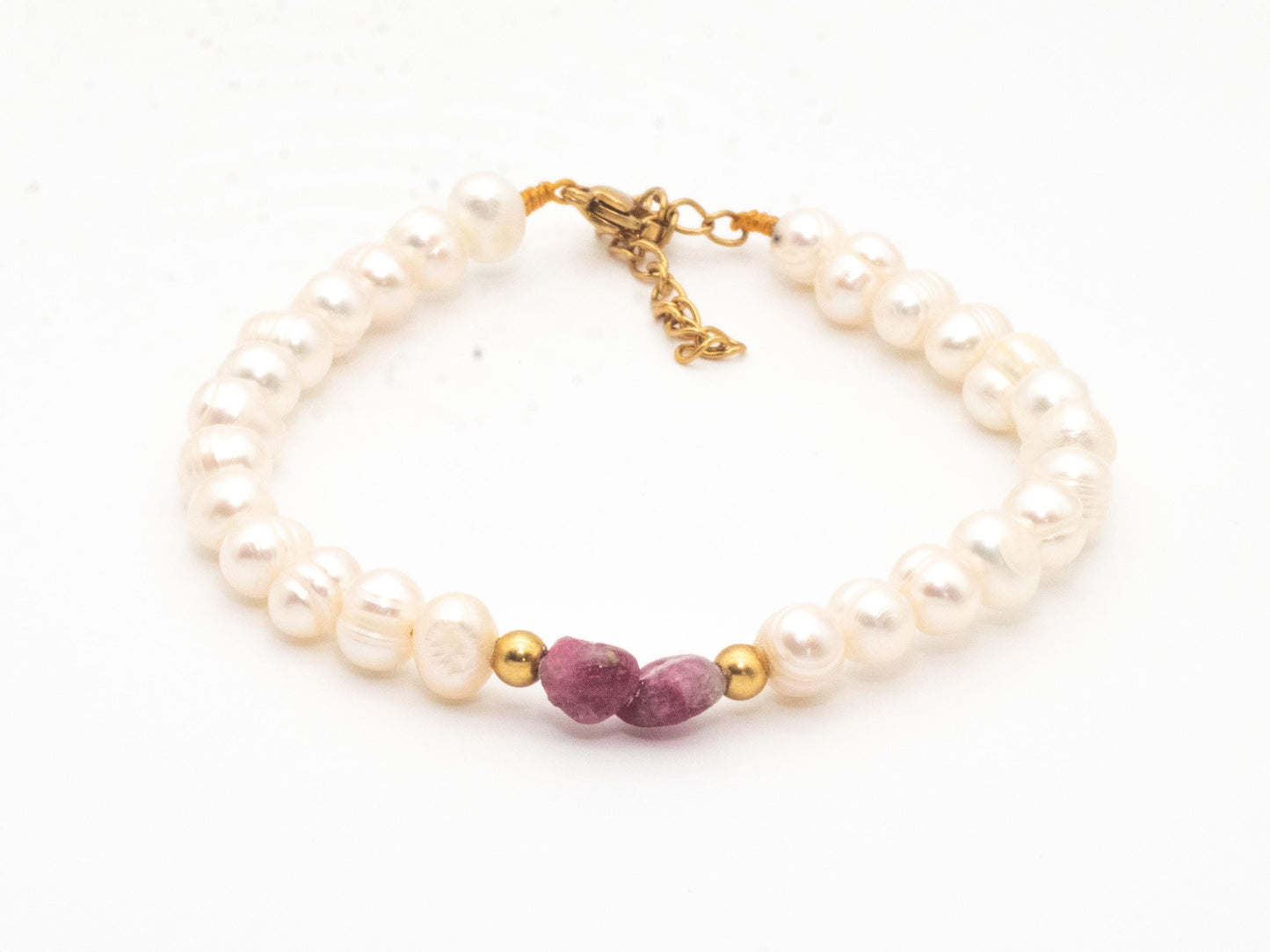 Be Fruitful & Multiply Bracelet/ Anklet • Sea Pearls + Rubellite • For Females to Conceive Healthily • Adjustable Closure • Therapeutic Gems