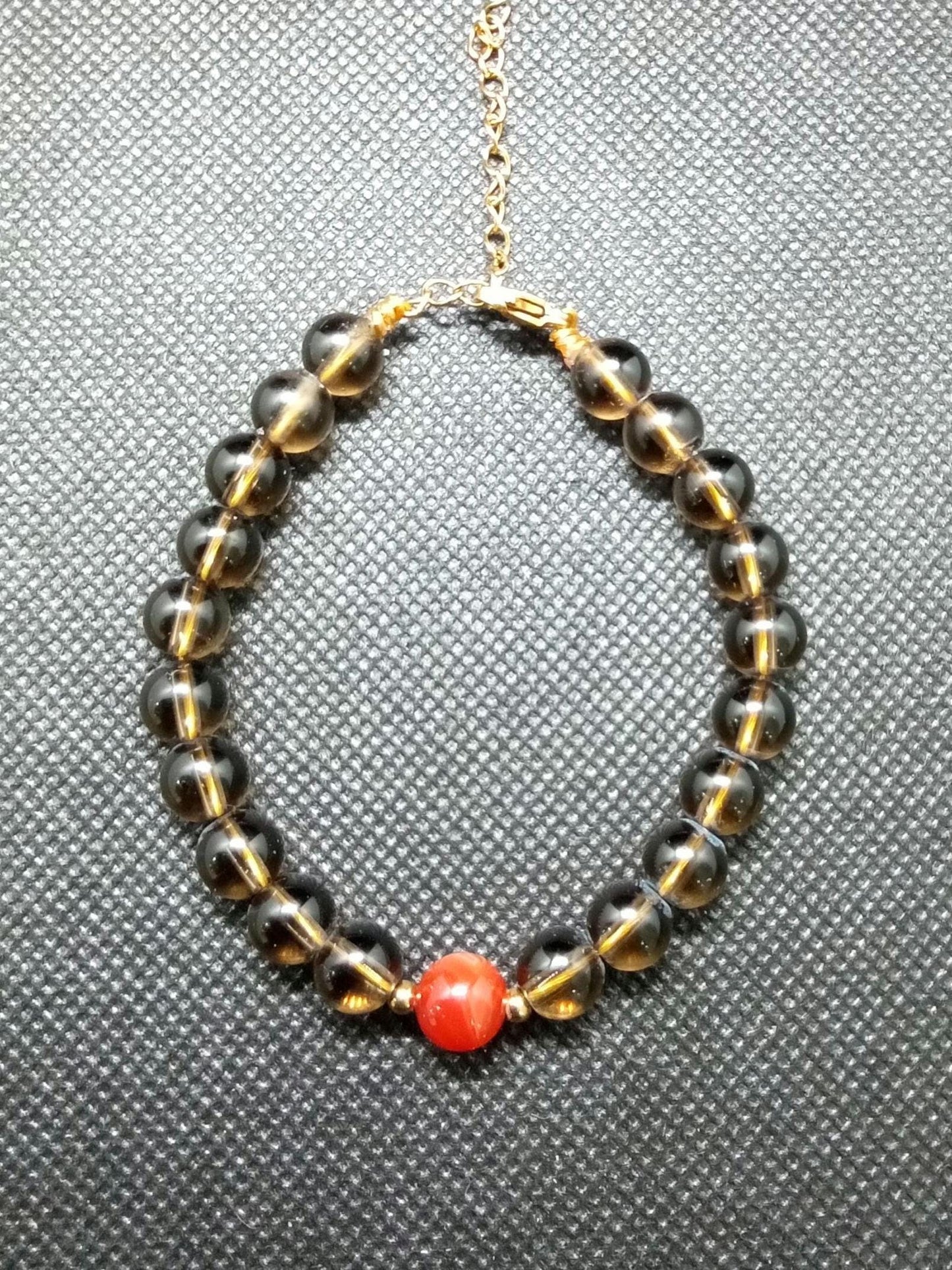 EXHAUSTION BREAKER! Gems to Infuse You with Energy in place of Lethargy, ADJUSTABLE Closure, Therapeutic 8mm Gemstone Bracelet/Anklet