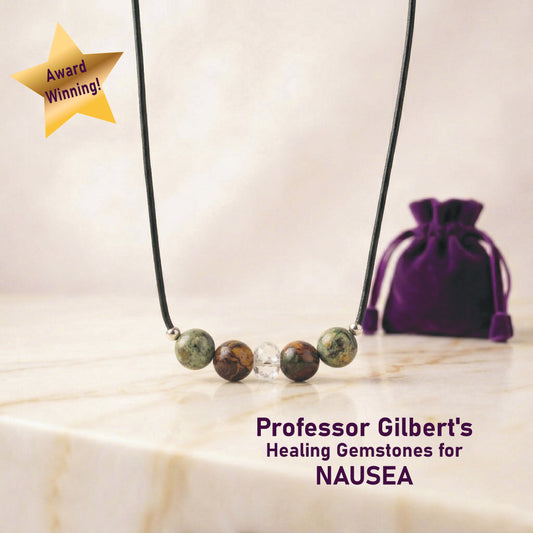 Professor Gilbert's Healing Gemstones for NAUSEA! Therapeutic Gems Necklace that Really WORKS! Practical & Easy to Use and Wear!