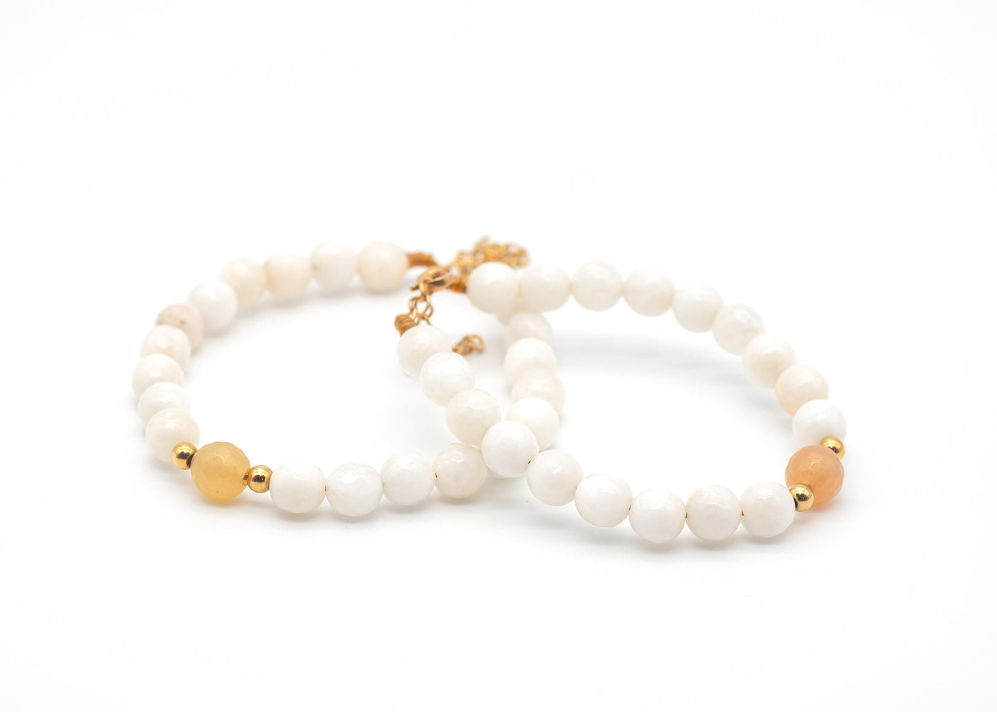 Sweat Swatter! Feel Dry and Comfy, Therapeutic 8mm Gemstone Bracelet Anklet, Adjustable Closure