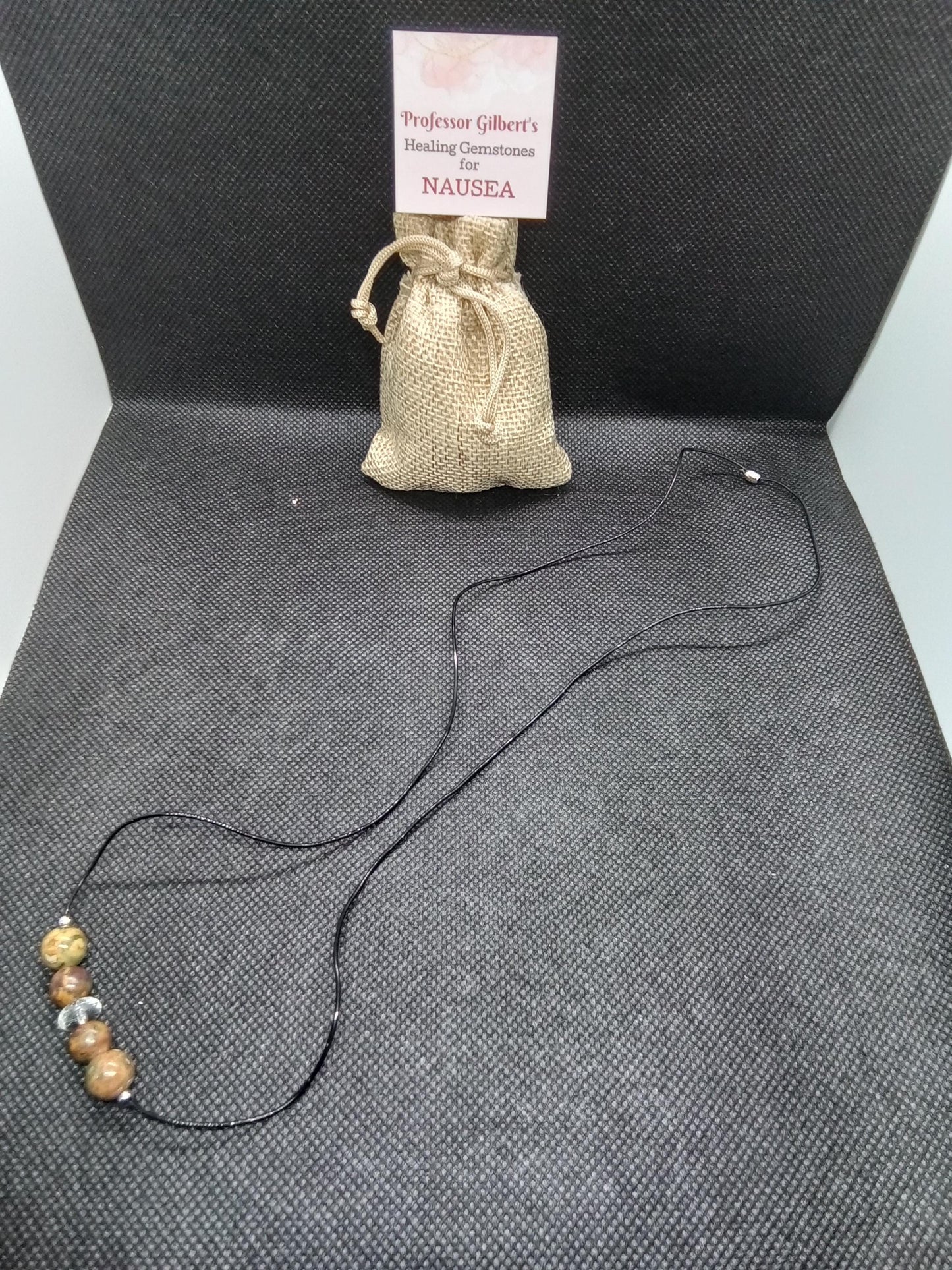 Professor Gilbert's Healing Gemstones for NAUSEA! Therapeutic Gems Necklace that Really WORKS! Practical & Easy to Use and Wear!