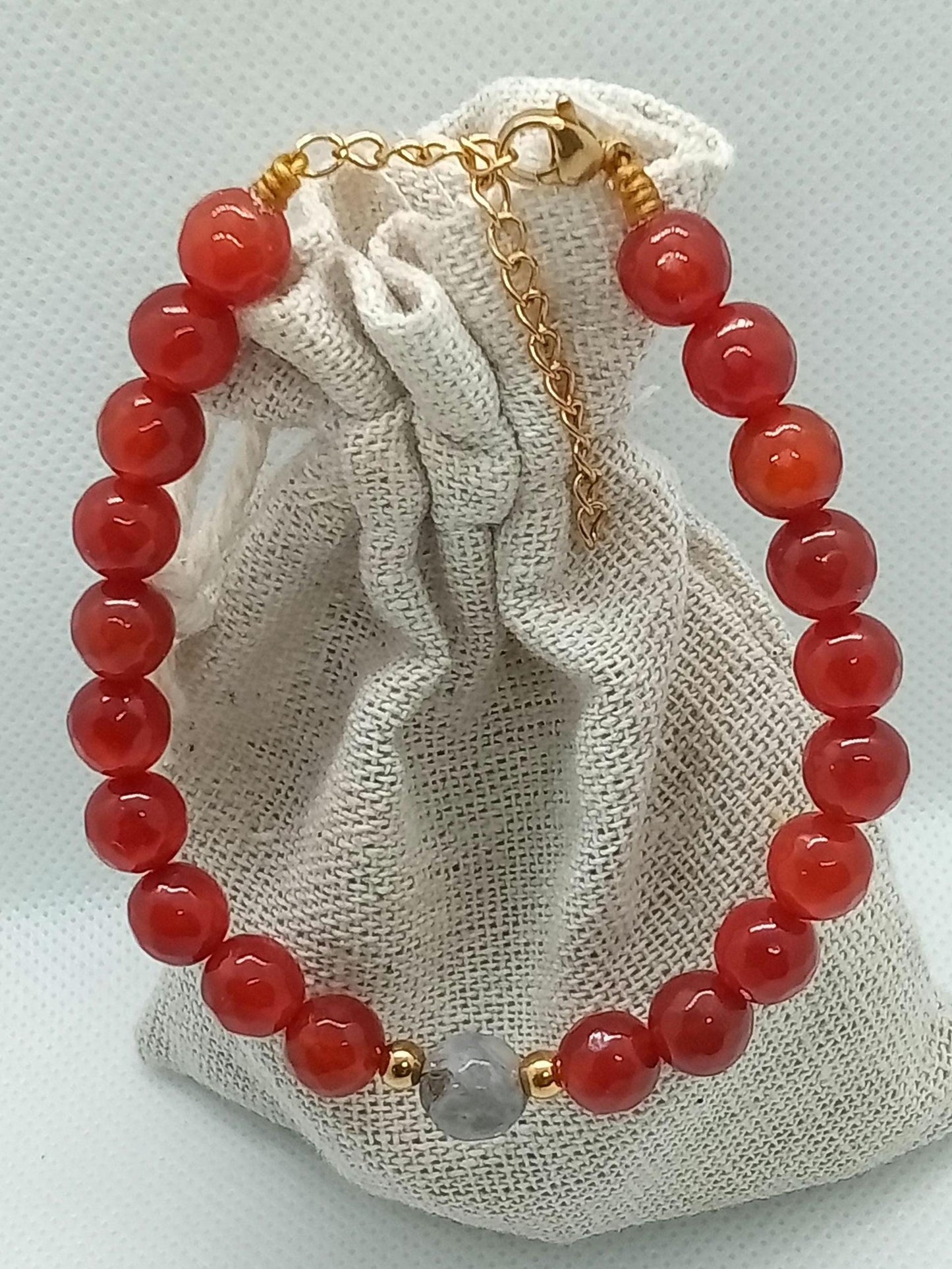 PANCREAS PERK-UP! Gems to Support Pancreatic System and Prevent Diabetes, Adjustable Closure, Therapeutic 8mm Gemstone Bracelet/Anklet