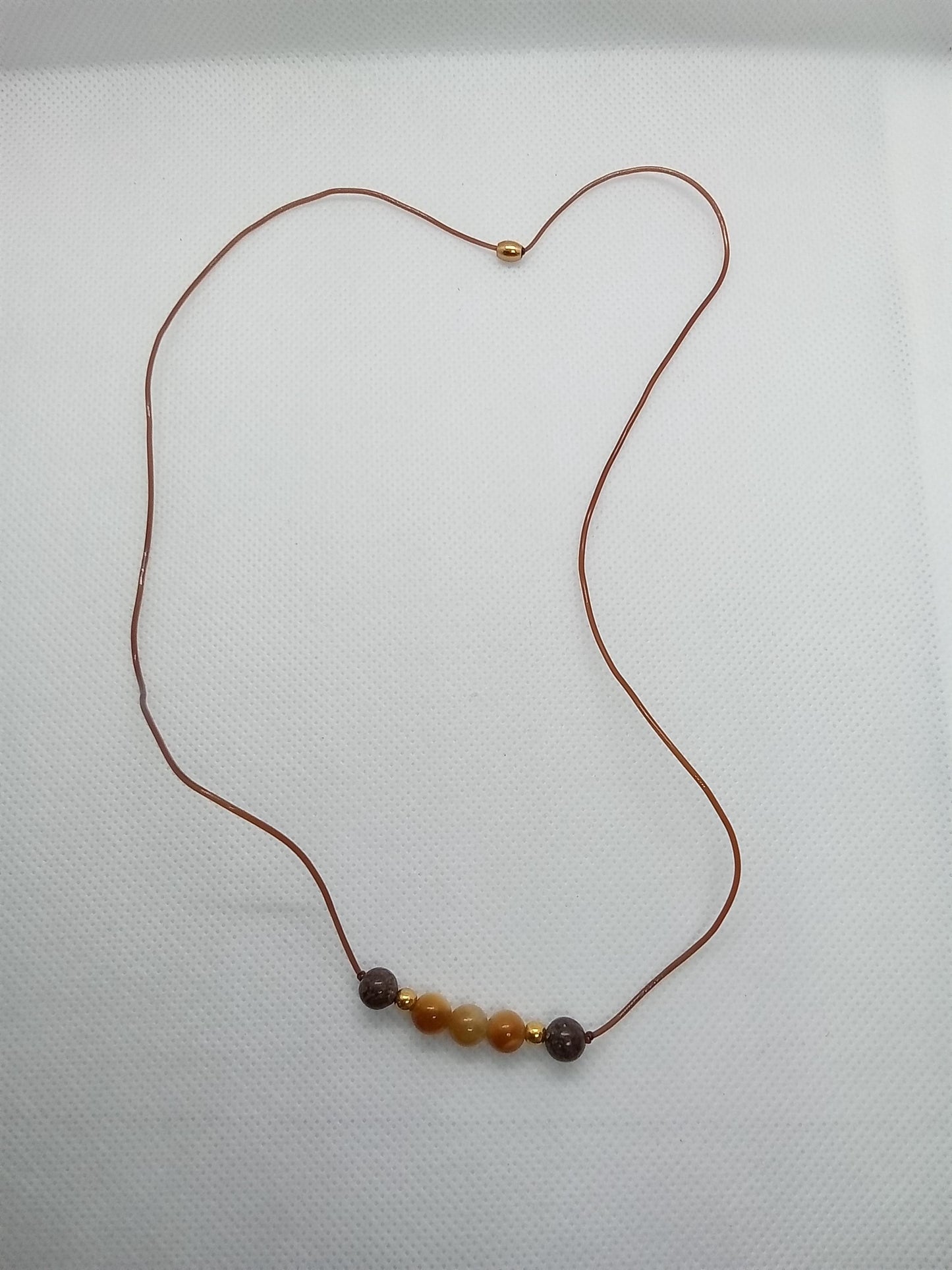 Seasonal Allergies Gemstone Necklace: Yellow Apatite & Jasper