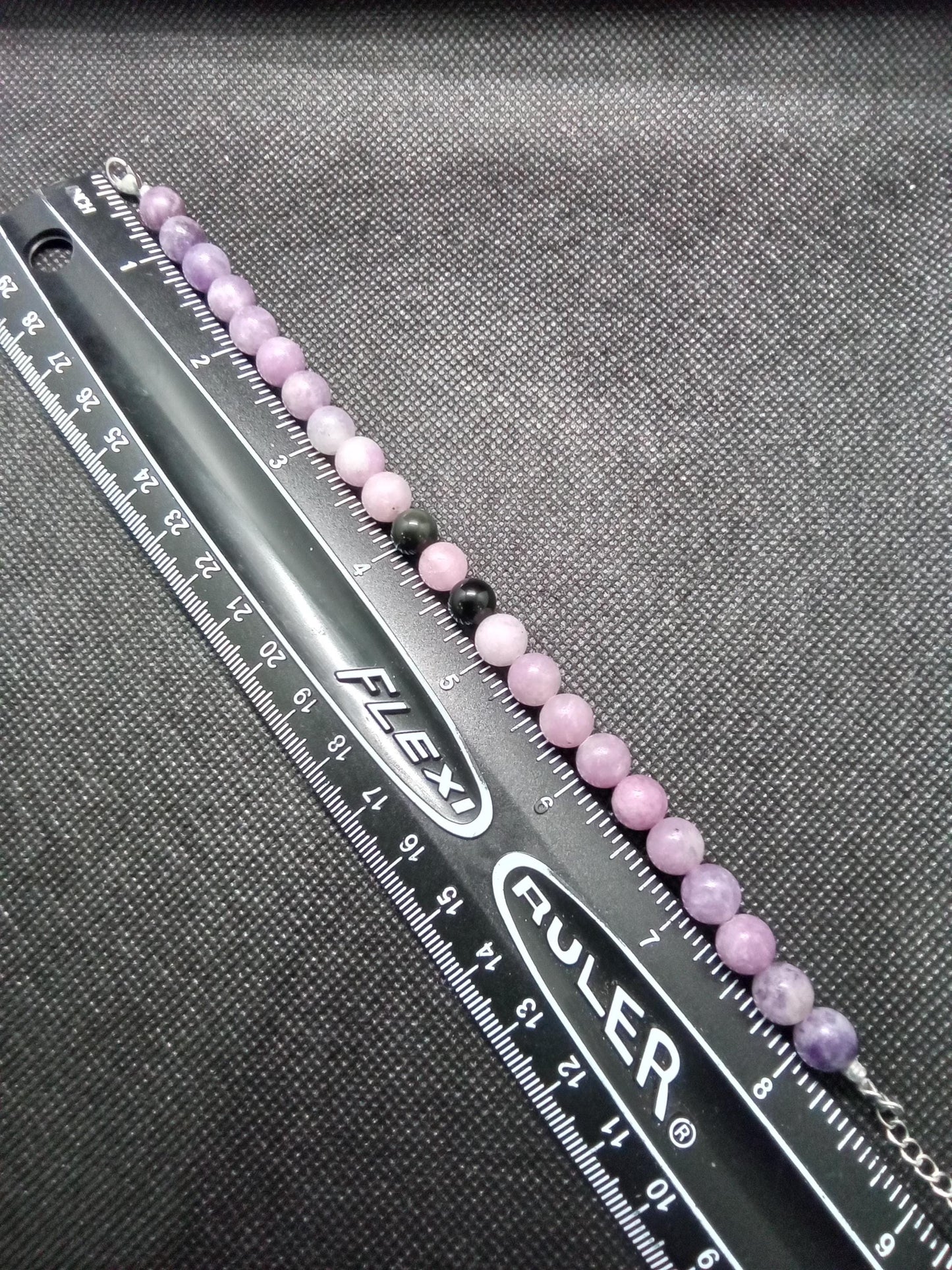 Stroke is No Joke Bracelet/ Anklet • Violet Jade + Rainbow Obsidian + Lavender Kunzite • Adjustable Lobster Clasp • Support Gemstone Jewelry